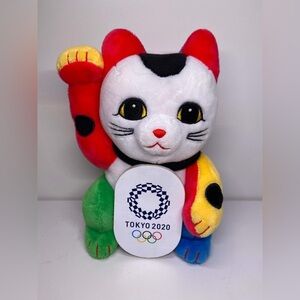 Tokyo 2020 Olympic Games Maneki Neko Plush Happy Cat Official Goods From Japan